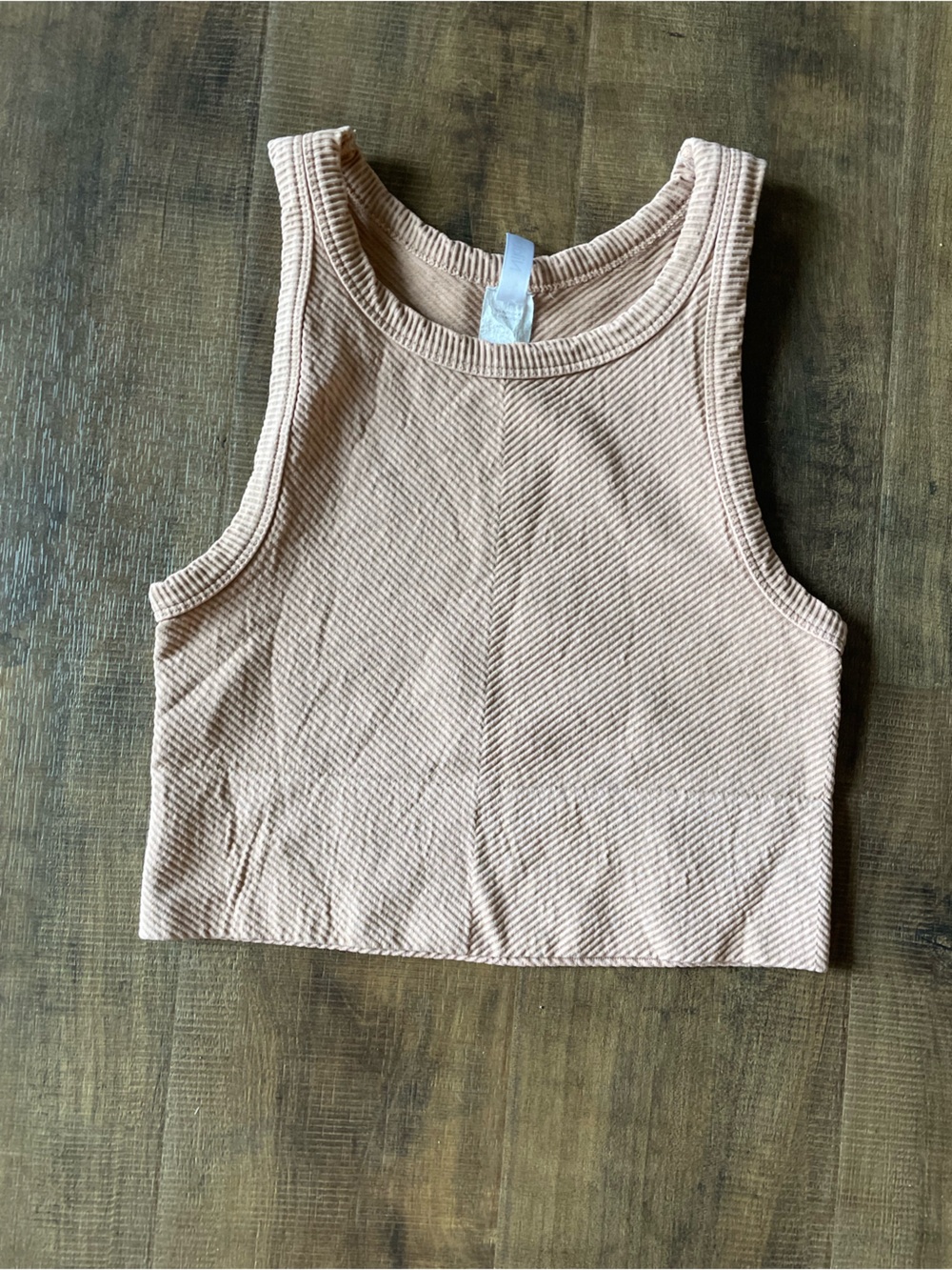 Nikibiki Ribbed Seamless Crop Tank Nude‎ Beige One Size